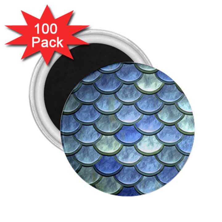 Blue Mermaid Scale 2.25  Magnets (100 pack) 