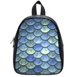 Blue Mermaid Scale School Bag (Small) Front