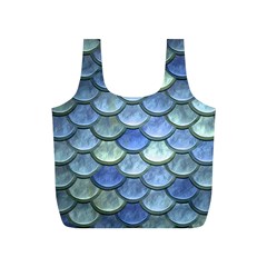 Blue Mermaid Scale Full Print Recycle Bag (S)