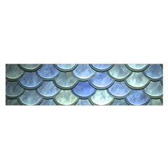 Blue Mermaid Scale Satin Scarf (Oblong)