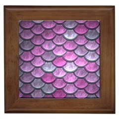 Pink Mermaid Scale Framed Tiles by snowwhitegirl