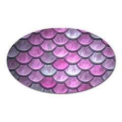 Pink Mermaid Scale Oval Magnet by snowwhitegirl