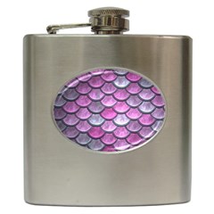 Pink Mermaid Scale Hip Flask (6 Oz) by snowwhitegirl