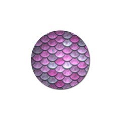 Pink Mermaid Scale Golf Ball Marker (4 Pack) by snowwhitegirl