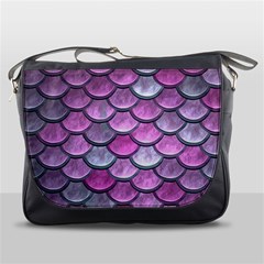 Pink Mermaid Scale Messenger Bag by snowwhitegirl