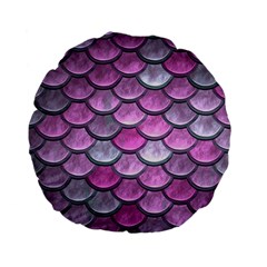 Pink Mermaid Scale Standard 15  Premium Flano Round Cushions by snowwhitegirl