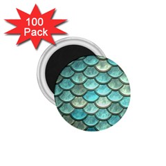 Aqua Mermaid Scale 1 75  Magnets (100 Pack)  by snowwhitegirl