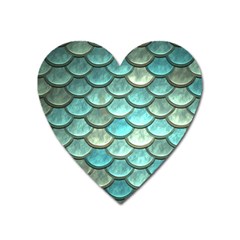 Aqua Mermaid Scale Heart Magnet by snowwhitegirl