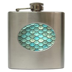 Aqua Mermaid Scale Hip Flask (6 Oz) by snowwhitegirl