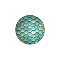 Aqua Mermaid Scale Golf Ball Marker by snowwhitegirl