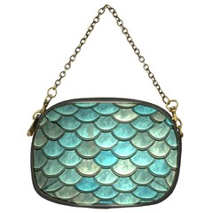 Aqua Mermaid Scale Chain Purse (two Sides) by snowwhitegirl