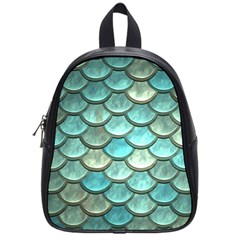 Aqua Mermaid Scale School Bag (small) by snowwhitegirl