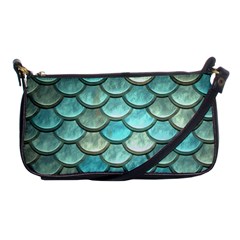 Aqua Mermaid Scale Shoulder Clutch Bag by snowwhitegirl