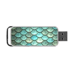 Aqua Mermaid Scale Portable Usb Flash (two Sides) by snowwhitegirl