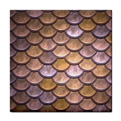 Copper Mermaid Scale Tile Coasters