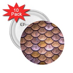 Copper Mermaid Scale 2.25  Buttons (10 pack) 