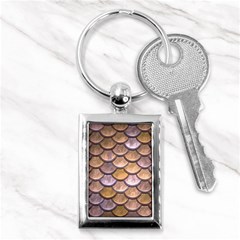 Copper Mermaid Scale Key Chains (Rectangle) 