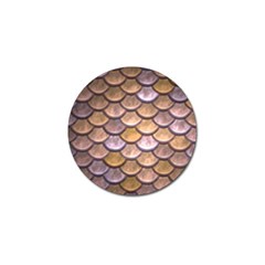 Copper Mermaid Scale Golf Ball Marker