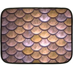 Copper Mermaid Scale Double Sided Fleece Blanket (Mini) 