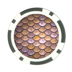 Copper Mermaid Scale Poker Chip Card Guard (10 pack)