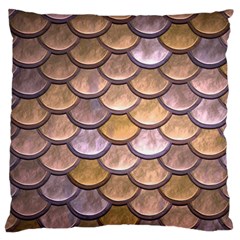 Copper Mermaid Scale Large Cushion Case (One Side)