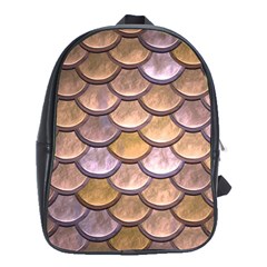 Copper Mermaid Scale School Bag (xl) by snowwhitegirl