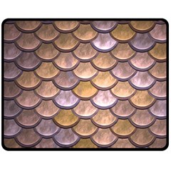 Copper Mermaid Scale Double Sided Fleece Blanket (Medium) 