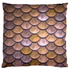 Copper Mermaid Scale Standard Flano Cushion Case (One Side)