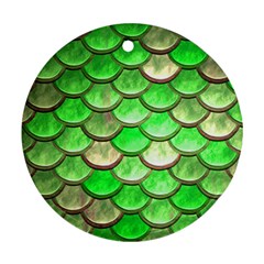 Green Mermaid Scale Ornament (Round)