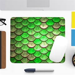 Green Mermaid Scale Large Mousepads