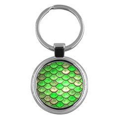 Green Mermaid Scale Key Chains (Round) 