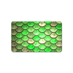 Green Mermaid Scale Magnet (Name Card)