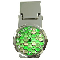 Green Mermaid Scale Money Clip Watches