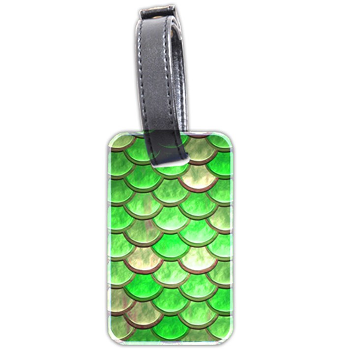 Green Mermaid Scale Luggage Tags (Two Sides)