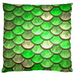 Green Mermaid Scale Large Cushion Case (Two Sides)