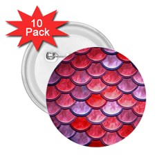 Red Mermaid Scale 2 25  Buttons (10 Pack)  by snowwhitegirl