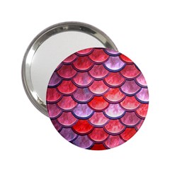 Red Mermaid Scale 2 25  Handbag Mirrors by snowwhitegirl