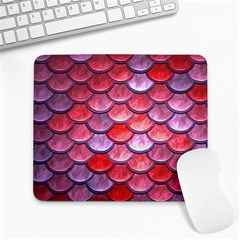 Red Mermaid Scale Large Mousepads by snowwhitegirl