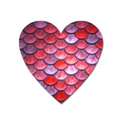 Red Mermaid Scale Heart Magnet by snowwhitegirl