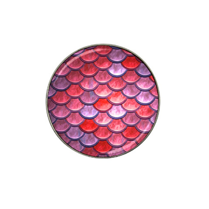 Red Mermaid Scale Hat Clip Ball Marker