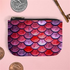 Red Mermaid Scale Mini Coin Purse by snowwhitegirl