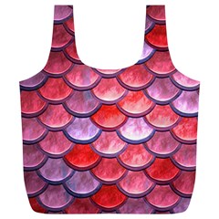 Red Mermaid Scale Full Print Recycle Bag (xl) by snowwhitegirl