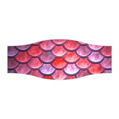 Red Mermaid Scale Stretchable Headband by snowwhitegirl