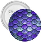 Blue Purple Mermaid Scale 3  Buttons Front