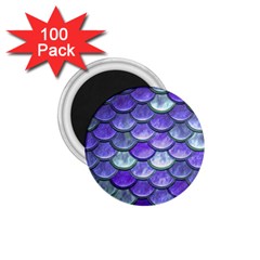 Blue Purple Mermaid Scale 1 75  Magnets (100 Pack)  by snowwhitegirl