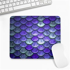 Blue Purple Mermaid Scale Large Mousepads by snowwhitegirl