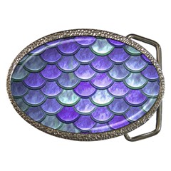 Blue Purple Mermaid Scale Belt Buckles by snowwhitegirl