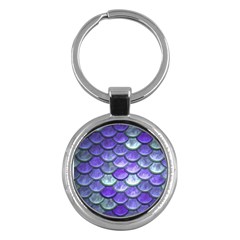 Blue Purple Mermaid Scale Key Chains (round)  by snowwhitegirl