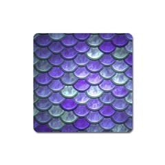 Blue Purple Mermaid Scale Square Magnet by snowwhitegirl