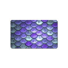 Blue Purple Mermaid Scale Magnet (name Card) by snowwhitegirl